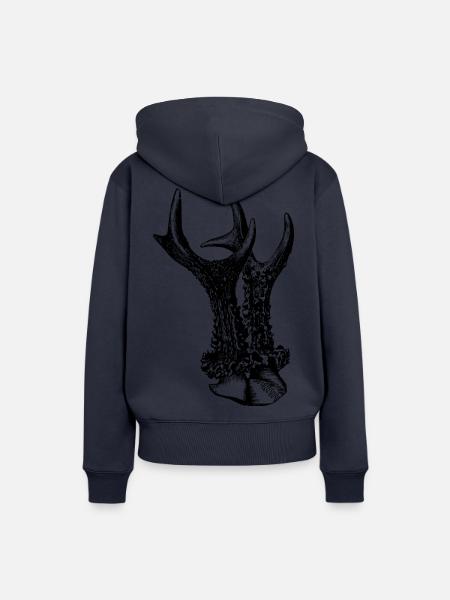 Rehbock Reh Gehörn - Frauen Premium Bio Hoodie - Navy
