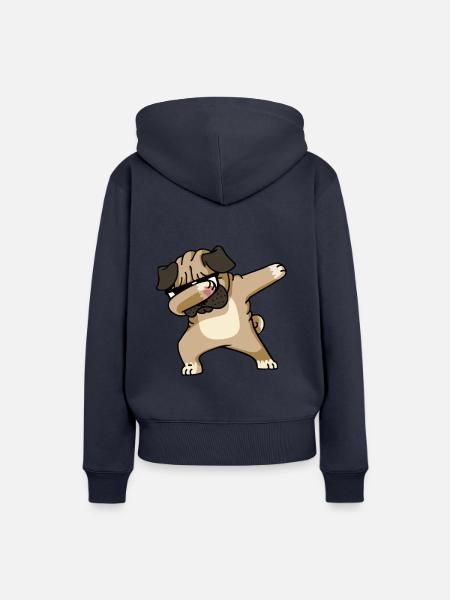 Dab dog dance - Frauen Premium Bio Hoodie - Navy