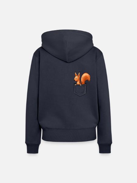 Lässig niedliches Eichhörnchen In Deiner Tasche - Frauen Premium Bio Hoodie - Navy