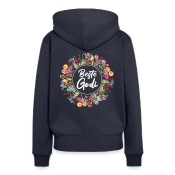 Wöd Godi beste Godi Taufpatin Österreich Taufe - Frauen Premium Bio Hoodie - Navy - Hinten - Julia (174cm)