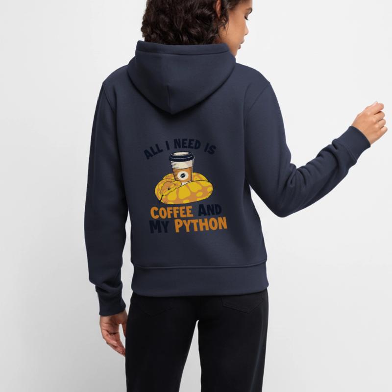 Coffee and Python Python Schlange Banana Ball Frauen Premium Bio Hoodie