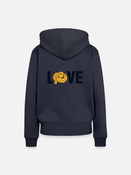 Love Schuppenkriechtiere Python Schlange Banana - Frauen Premium Bio Hoodie - Navy