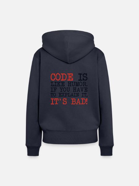 Code Explanation Developer Softwareentwickler - Frauen Premium Bio Hoodie - Navy