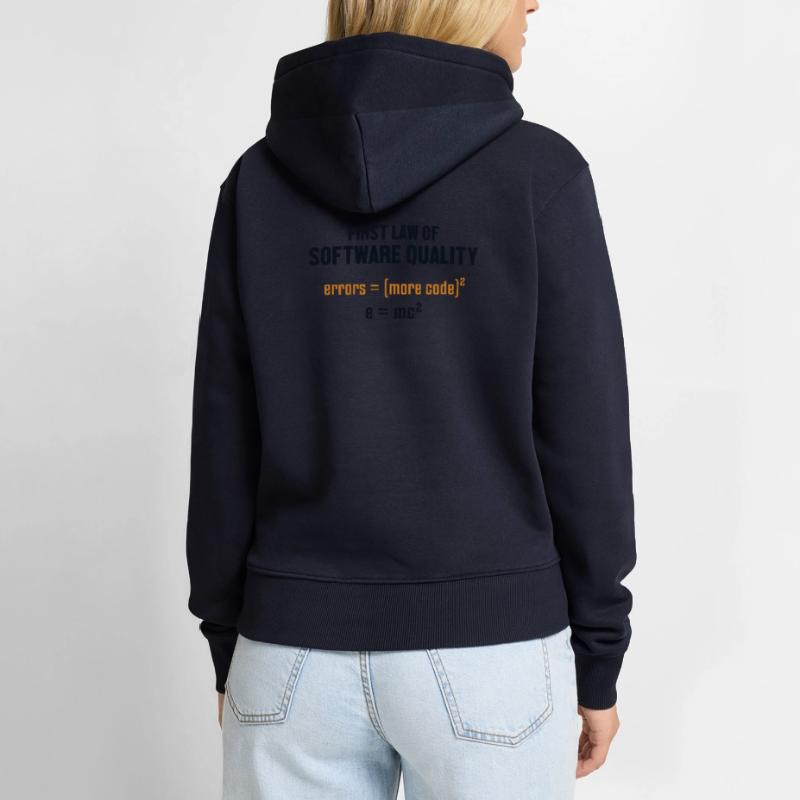 First Law of Software Quality Developer Coder Frauen Premium Bio Hoodie