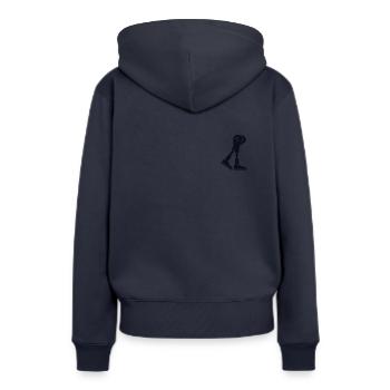 Logo Emblem Prothese Fuß Prothese Gliedmaße Bein - Frauen Premium Bio Hoodie - Navy - Hinten - Julia (174cm)