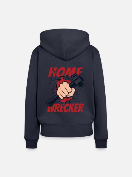 Hauszerstörer Heimwerkerhaus Abrisshaus - Frauen Premium Bio Hoodie - Navy