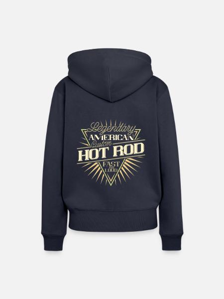 Hot Rod - Frauen Premium Bio Hoodie - Navy