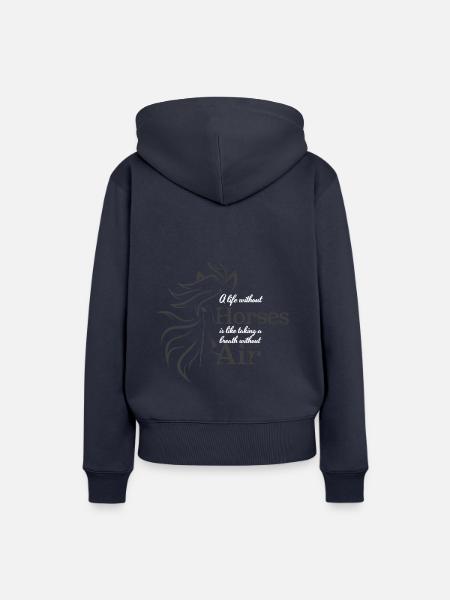 Pferd - Frauen Premium Bio Hoodie - Navy