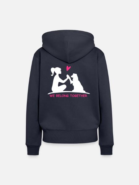 We belong together - Frauen Premium Bio Hoodie - Navy
