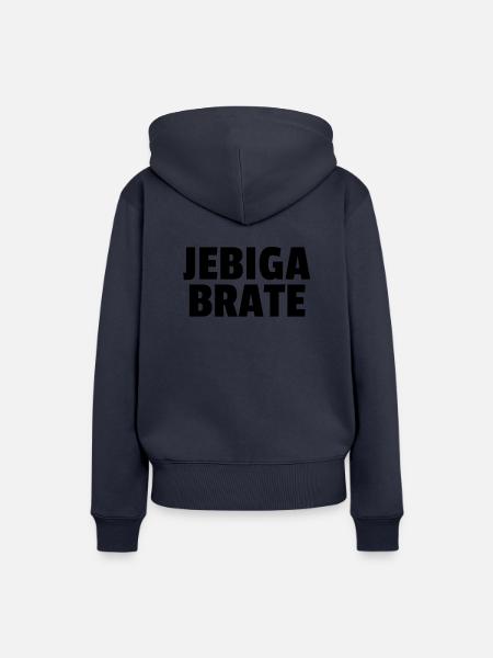 Jebiga Brate - Frauen Premium Bio Hoodie - Navy