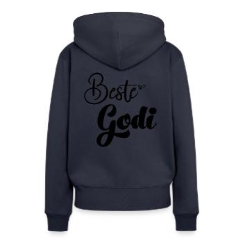 Beste Godi der Welt Patentante Tante Taufpatin - Frauen Premium Bio Hoodie - Navy - Hinten - Julia (174cm)