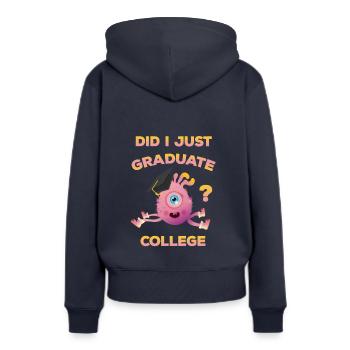 College Graduation 2018 Graduate drôle pour elle - Sweat à capuche Premium bio Femme - bleu marine - Dos - Julia (174cm)
