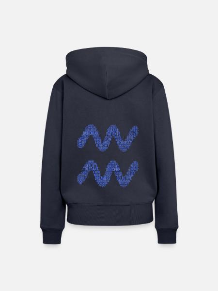 Wassermann Zeichen Eigenschaften - Frauen Premium Bio Hoodie - Navy