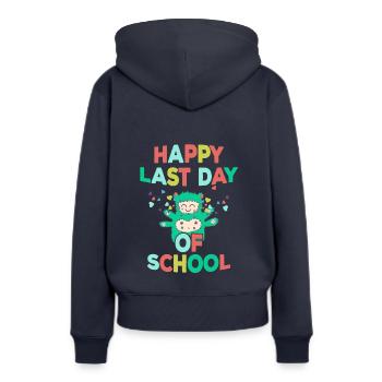 College Graduation 2018 Graduate drôle pour elle - Sweat à capuche Premium bio Femme - bleu marine - Dos - Julia (174cm)