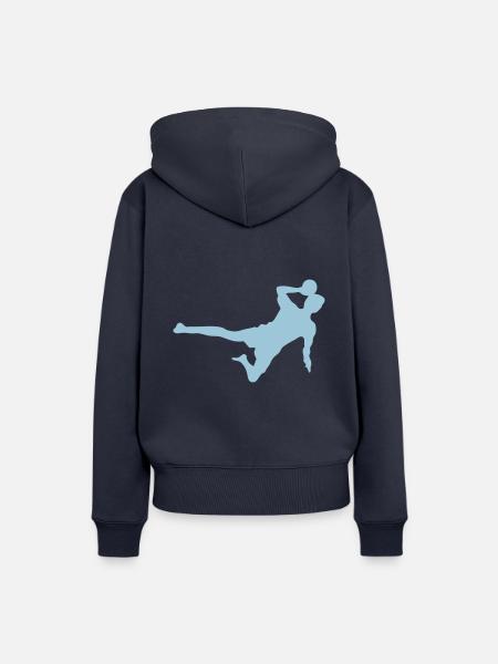 Schatten Silhouette Chukball - Frauen Premium Bio Hoodie - Navy