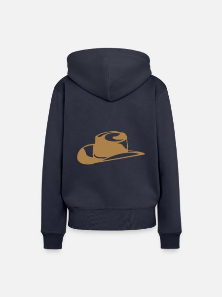 Cowboyhut 7 - Frauen Premium Bio Hoodie - Navy