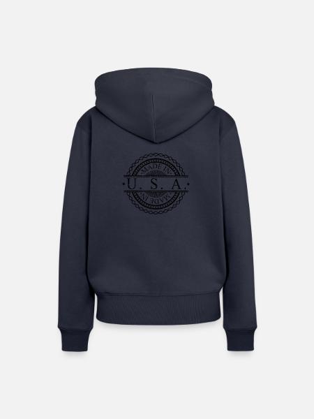 Made in USA - Frauen Premium Bio Hoodie - Navy