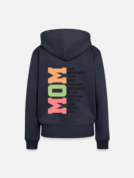 Mama Liebevolles Geschenk - Frauen Premium Bio Hoodie - Navy