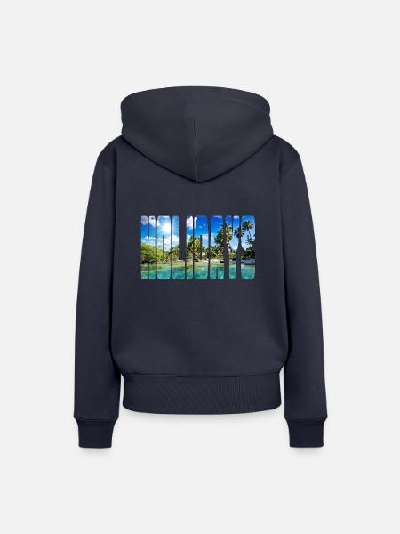HOLIDAYS 5 - Frauen Premium Bio Hoodie - Navy