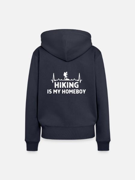 Klettern Kletterer Hiking Sprüche Geschenk - Frauen Premium Bio Hoodie - Navy