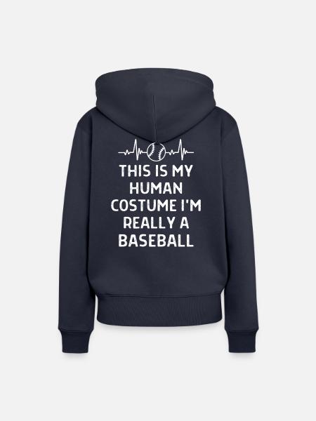 Baseball Spieler Baseball Sprüche Geschenk - Frauen Premium Bio Hoodie - Navy