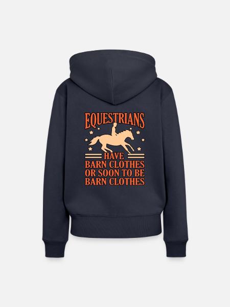 Reiter-lustiges Reiten-mädchen-geschenk - Frauen Premium Bio Hoodie - Navy