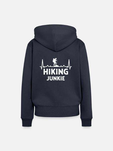 Klettern Kletterer Hiking Sprüche Geschenk - Frauen Premium Bio Hoodie - Navy