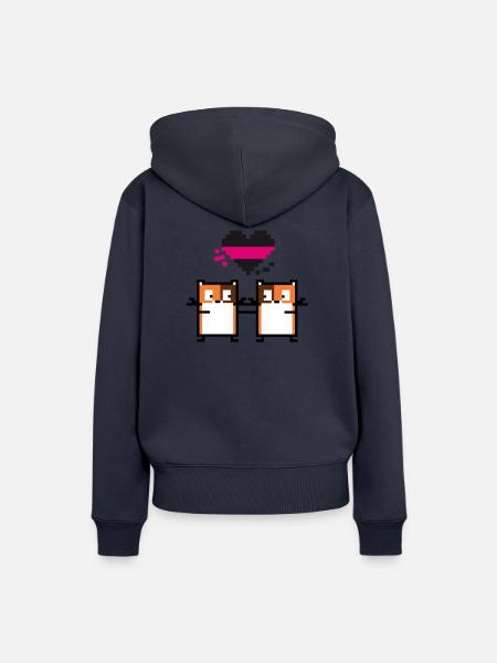 Zwillingshamster - Frauen Premium Bio Hoodie - Navy