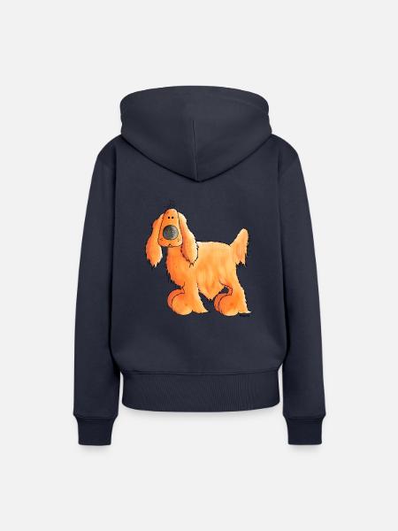 Goldiger Cocker Spaniel - Hund - Frauen Premium Bio Hoodie - Navy
