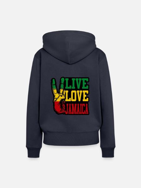 Jamaika Liebe - Frauen Premium Bio Hoodie - Navy
