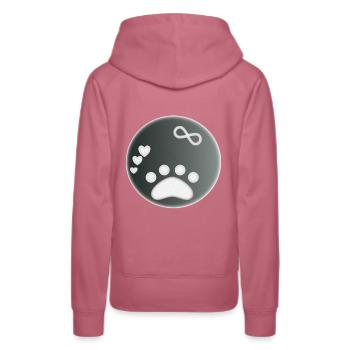Amour infini des animaux - Sweat à capuche Premium bio Femme - mauve - Dos - Isabella (175cm)