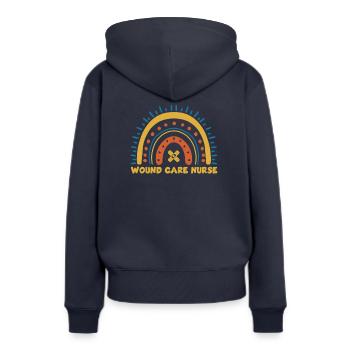 Belle conception d’infirmière de plaies - Sweat à capuche Premium bio Femme - bleu marine - Dos - Julia (174cm)