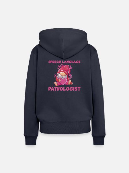 Niedlicher Sprachpathologe Gnom - Frauen Premium Bio Hoodie - Navy