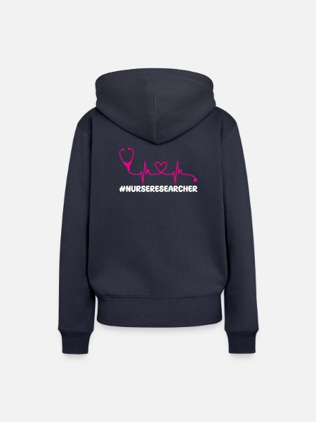 Pflegewissenschaftler Herzschlag Stethoskop - Frauen Premium Bio Hoodie - Navy