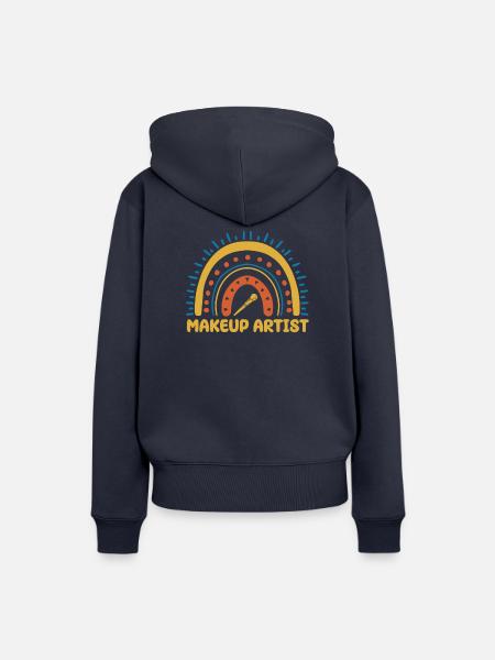 Maskenbildner Boho Regenbogen Make Up - Frauen Premium Bio Hoodie - Navy