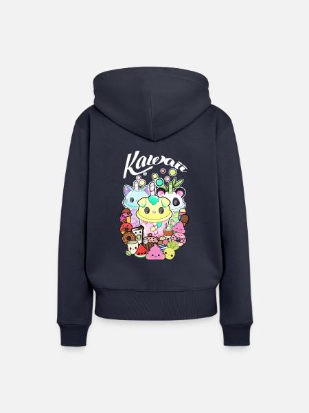 Kawaii - Süssigkeiten - Frauen Premium Bio Hoodie - Navy