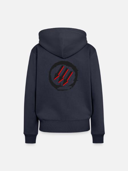 ANTIFA SYMBOL PFEILE LINKS - Frauen Premium Bio Hoodie - Navy