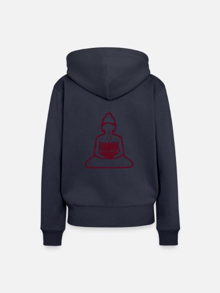 Zen Buddha - Frauen Premium Bio Hoodie - Navy