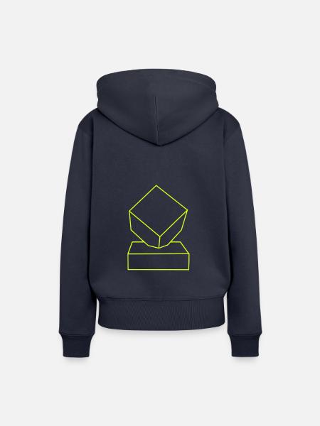 Cobble Roubaix Icon Gelb - Frauen Premium Bio Hoodie - Navy