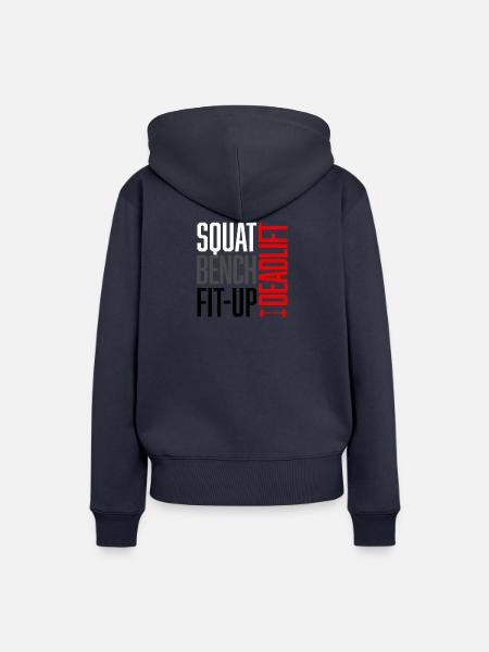 bodybuilder 3 - Frauen Premium Bio Hoodie - Navy