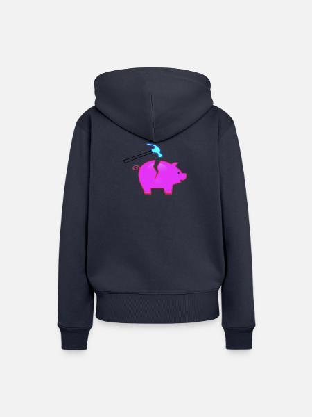 Sparschwein - Frauen Premium Bio Hoodie - Navy