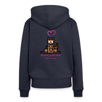 Kangaroo Mummy with Baby - Women’s Premium Organic Hoodie - navy - Back - Julia (174cm)