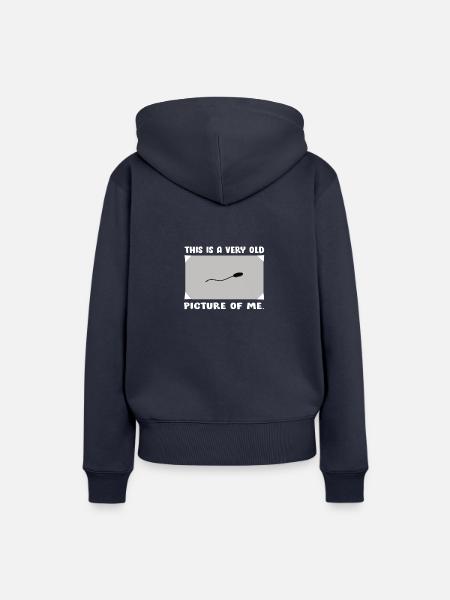 Altes Bild von mir - Frauen Premium Bio Hoodie - Navy
