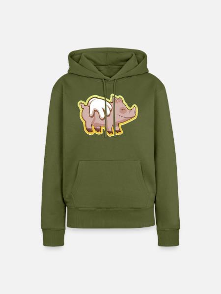 pig140 - Frauen Premium Bio Hoodie - Khaki