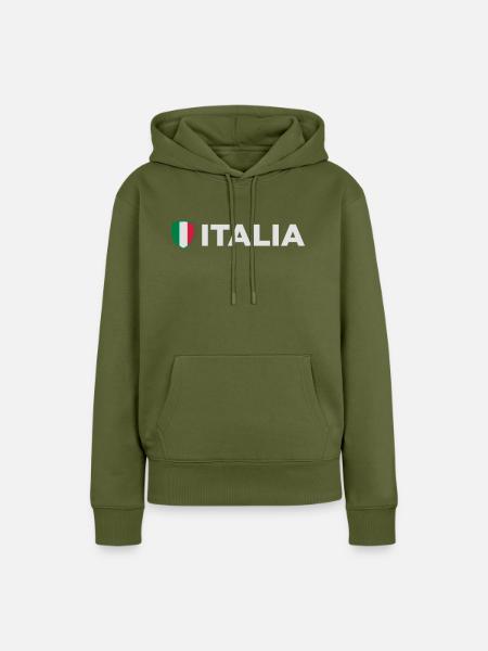 Nationalflagge von Italien - Frauen Premium Bio Hoodie - Khaki