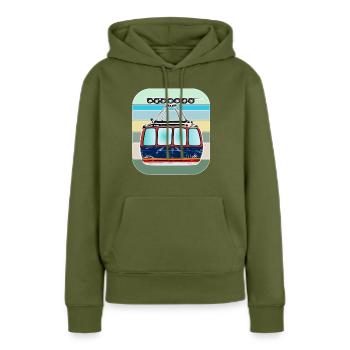 Seilbahn gondel bergbahn seilbahntechnik - Frauen Premium Bio Hoodie - Khaki - Vorne - Julia (174cm)