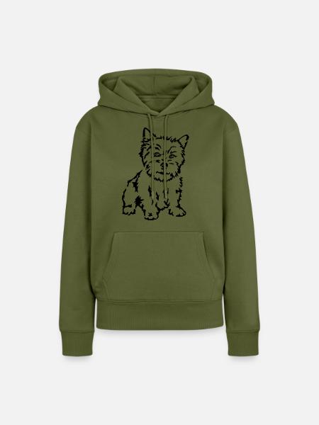 Terrier - Frauen Premium Bio Hoodie - Khaki