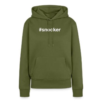 Snooker Billard - Frauen Premium Bio Hoodie - Khaki - Vorne - Julia (174cm)