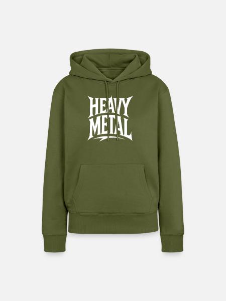 Heavy-Metal-Logo - Frauen Premium Bio Hoodie - Khaki