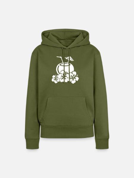 cocktail hibiskus - Frauen Premium Bio Hoodie - Khaki
